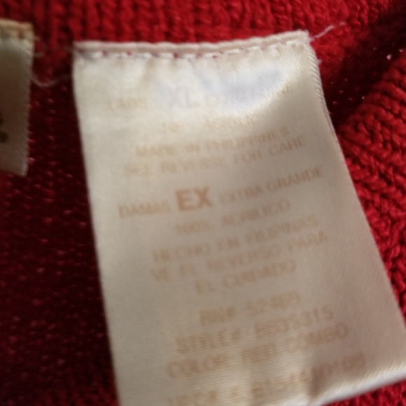 Bobbie Brooks nautical style short sleeve button up womens sweater - Picture 3 of 4